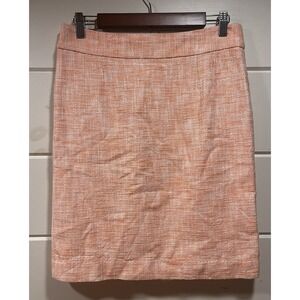 Banana Republic Textured Tweed Orange Pencil Skirt Retro Office Attire Size 6‎